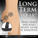 Advertisement for a Master Series inflatable anal plug with text about long-term wear and plug functionality.
