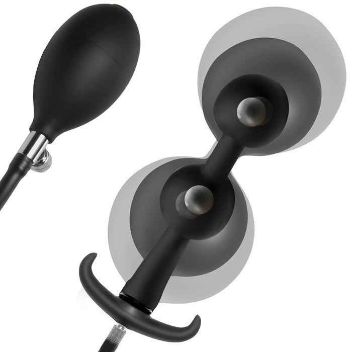 XR Brands AH221 Master Series Ass Rattler Inflatable Silicone Anal Plug