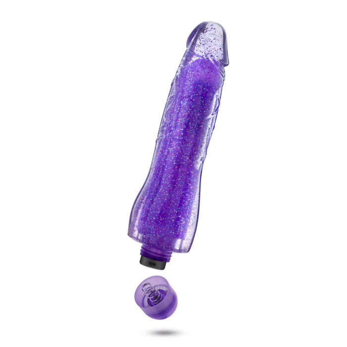 Blush BL-43011 Glow Dicks Molly 8 Inch Vibrating Glitter LED Dildo