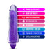 Blush BL-43011 Glow Dicks Molly 8 Inch Vibrating Glitter LED Dildo feature list