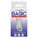 Front of packaging for Basic Essentials Liquid Silicone Stimulation Enhancer