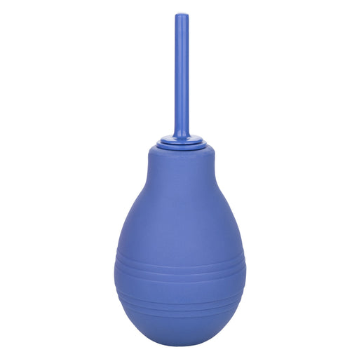 Blue bulb-style anal douche on a white background