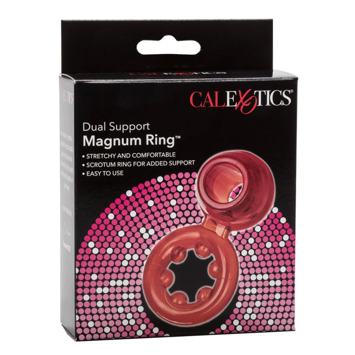 Calexotics Dual Support Magnum Ring packaging on a white background
