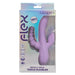 Front of packaging for CalExotics Flex Bend & Hold Triple Rumbler triple penetration vibrator