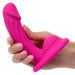 CalExotics SE-4299-10-3 G-Ride Easy Ride hot pink realistic silicone dildo with curved shaft and bulbed base