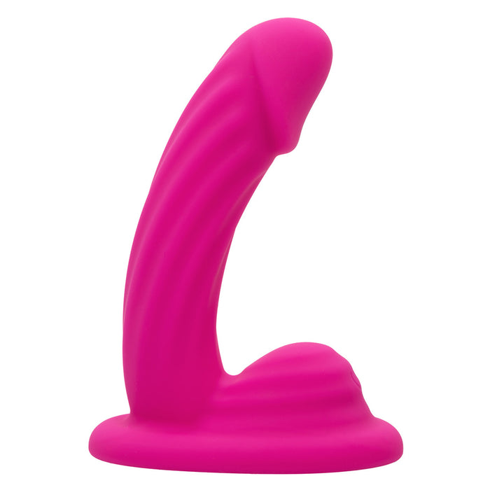 CalExotics SE-4299-10-3 G-Ride Easy Ride hot pink realistic silicone dildo with curved shaft and bulbed base
