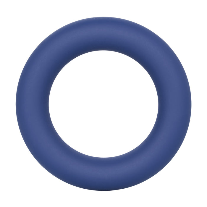 Blue silicone ring on a white background