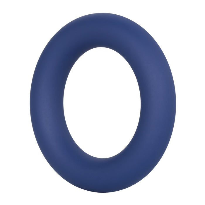 Blue silicone ring on a white background