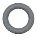 Textured grey silicone ring on a white background