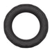 Textured black silicone ring on a white background