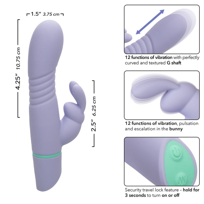 Love Bunny Thrusting Bunny vibrator features and measurements