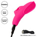 Hot pink finger vibrator with USB charging cable