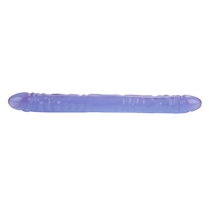 Reflective Gel 18 Inch Veined Double Dong - Purple