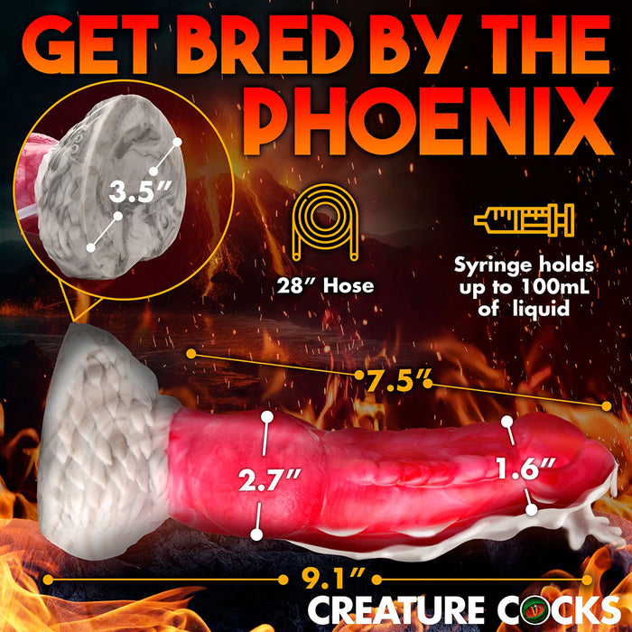 XR Brands AH309 Creature Cocks Resurrector Phoenix Squirting Silicone Dildo Measurements