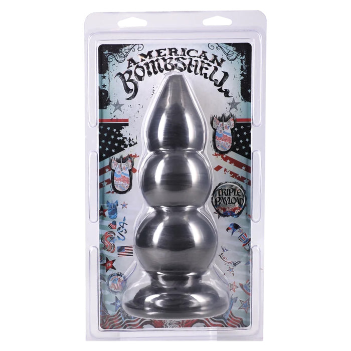Doc Johnson American Bombshell Triple Payload butt plug in packaging