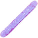 Doc Johnson 0287-05-CD Crystal Jellies 12 Inch Jr purple double ended dildo on white background