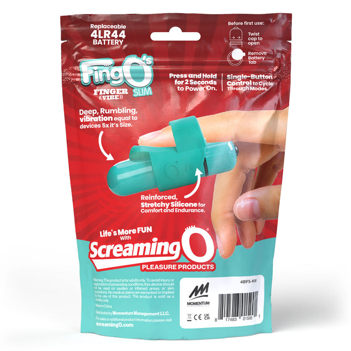 FingO Slim 4B Finger Vibrator - Kiwi