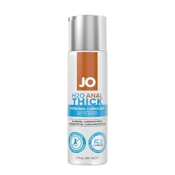 JO H2O Anal Thick personal lubricant 2 oz bottle on a white background
