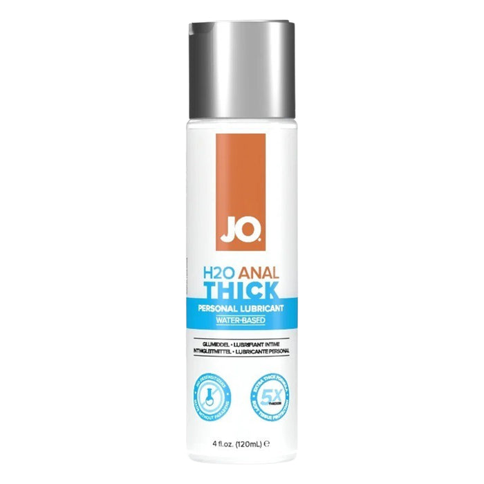 JO H2O Anal Thick personal lubricant 4 oz bottle on a white background