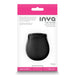 Black rechargeable suction vibe packaging with pink and white label on a white background