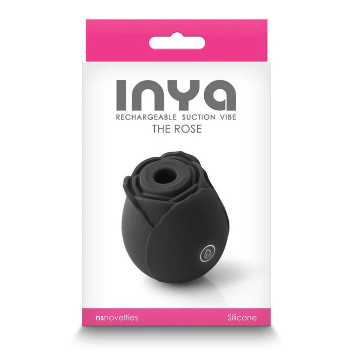 Package of Inya rechargeable suction vibe 'The Rose' on a white background