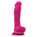 NSN-0403-24 Colours Pleasures Dual Density 8 Inch Pink Silicone Dildo with Suction Cup