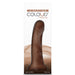NS Novelties NSN-0401-22 Colours Pleasures Smooth 7 Inch Vibrating Dildo Brown Package Back