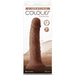 NS Novelties NSN-0401-22 Colours Pleasures Smooth 7 Inch Vibrating Dildo Brown Package Front