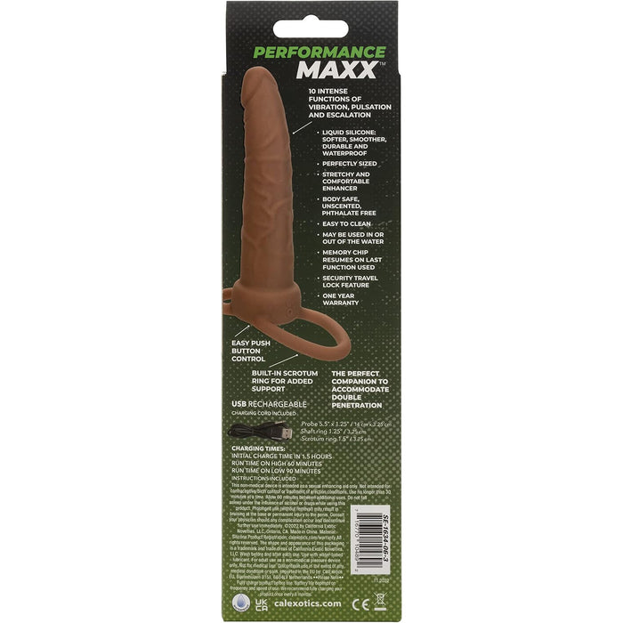 Performance Maxx Rechargeable Dual Penetrator - Brown
