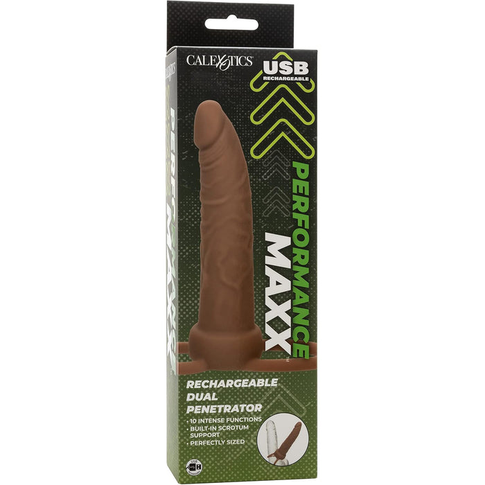 Performance Maxx Rechargeable Dual Penetrator - Brown