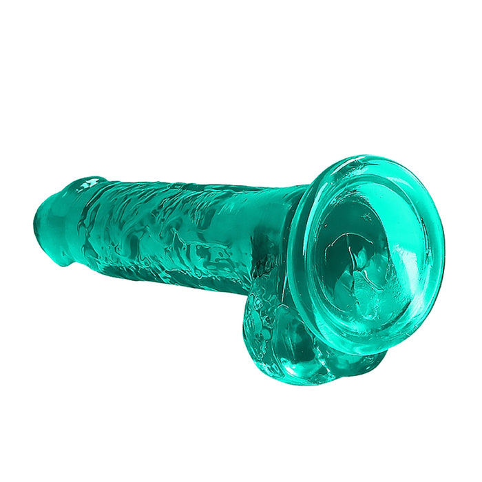Shots America REA091TUR RealRock 7 Inch Realistic Dildo with Balls - Turquoise