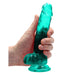 Shots America REA091TUR RealRock 7 Inch Realistic Dildo with Balls - Turquoise