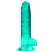 Shots America REA091TUR RealRock 7 Inch Realistic Dildo with Balls - Turquoise