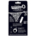 Back of packaging for Screaming O My Secret Rechargeable Vibrating Panty Set with Remote Control Ring