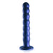 Shots OU824MBL Ouch! Beaded 8 Inch Dildo Metallic Blue