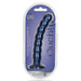 Shots OU824MBL Ouch! Beaded 8 Inch Dildo Metallic Blue package front