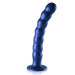 Shots OU824MBL Ouch! Beaded 8 Inch Dildo Metallic Blue