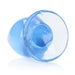 Shots America RealRock Crystal Clear 3.5 Inch Anal Plug Blue with suction cup base