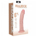Shots America REA187FLE RealRock realistic vibrating dildo with suction cup package on white background