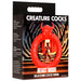 Silicone cock ring packaging with 'Creature Cocks Beast Mode' branding on a white background