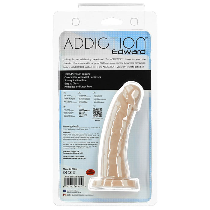 Addiction Edward 6 Inch Curved Dong - Package Back