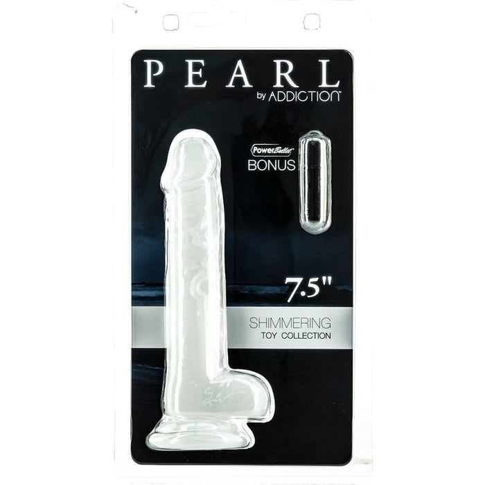 Addiction Pearl 7.5 Inch Dildo with Balls - Package Front