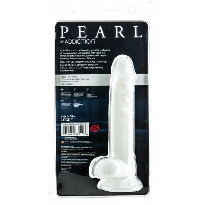 Addiction Pearl 7.5 Inch Dildo with Balls - Package Back