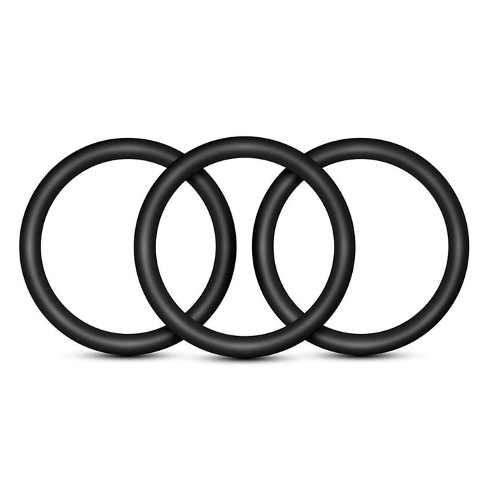 Blush BL-71815 Performance VS1 Pure Premium Silicone Cock Rings - Medium - Black