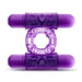Blush BL-77101 Play With Me Double Play Dual Vibrating Cock Ring Purple