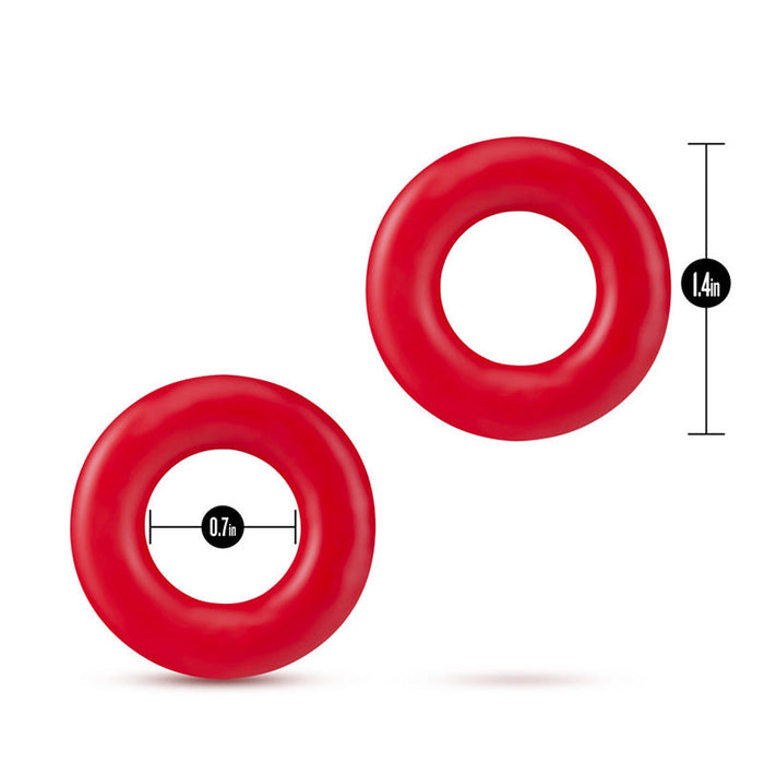 Blush BL-00898 Stay Hard Donut Rings - Red Measurements