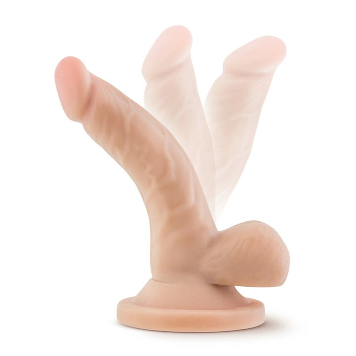 Blush Dr. Skin 4 Inch Mini Cock Curved Suction Cup Dildo