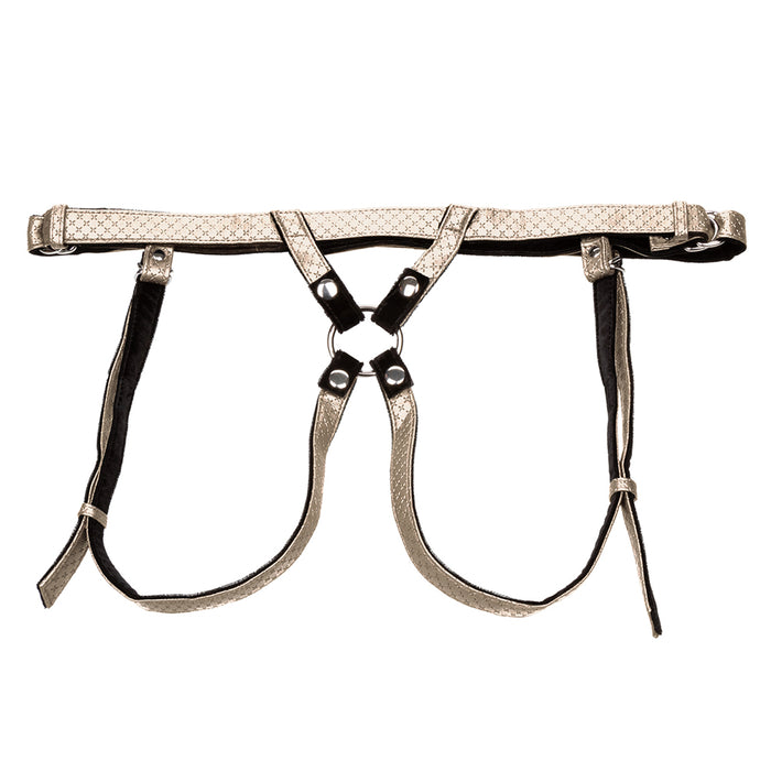Her Royal Harness The Regal Duchess Crotchless Strap-On Harness - Gold