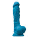 Colours Pleasures 7 Inch Silicone Dildo - Blue