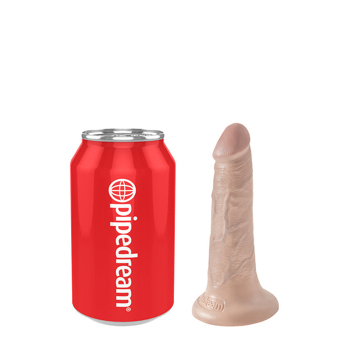 King Cock 5 Inch Cock Small Realistic Suction Cup Dildo - Tan